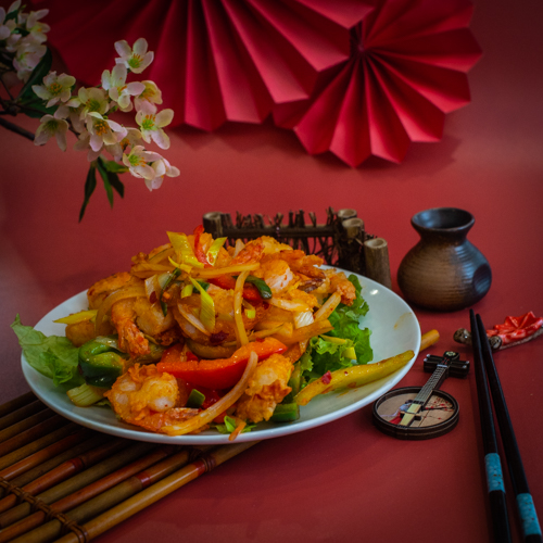 Crevettes aux sel et poivre